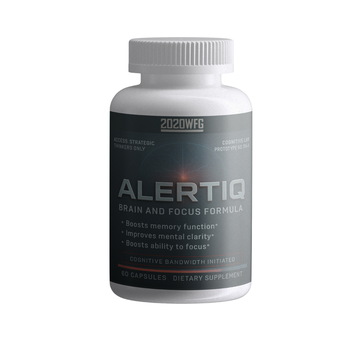 ALERTIQ: Cognitive Support | 60 Capsules – Focus Complex with L-Theanine, Bacopa &amp; Natural Energy