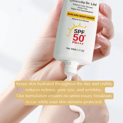 SPF 50 Mineral Moisturizer – Hydrating, Vegan &amp; Sensitive-Skin Friendly by EpiLynx