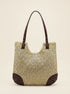 Woven Hollow-Out Shoulder Tote Bag by LINTICO