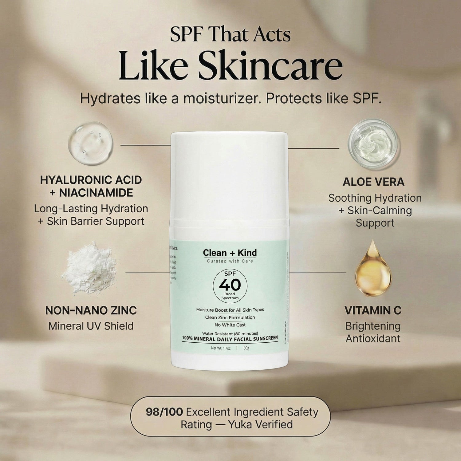 Daily Moisturizing Sunscreen - SPF 35 by Clean + Kind