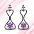 6.31 Carat Genuine Amethyst & Black Spinel .925 Sterling Silver Earrings by Bids.com
