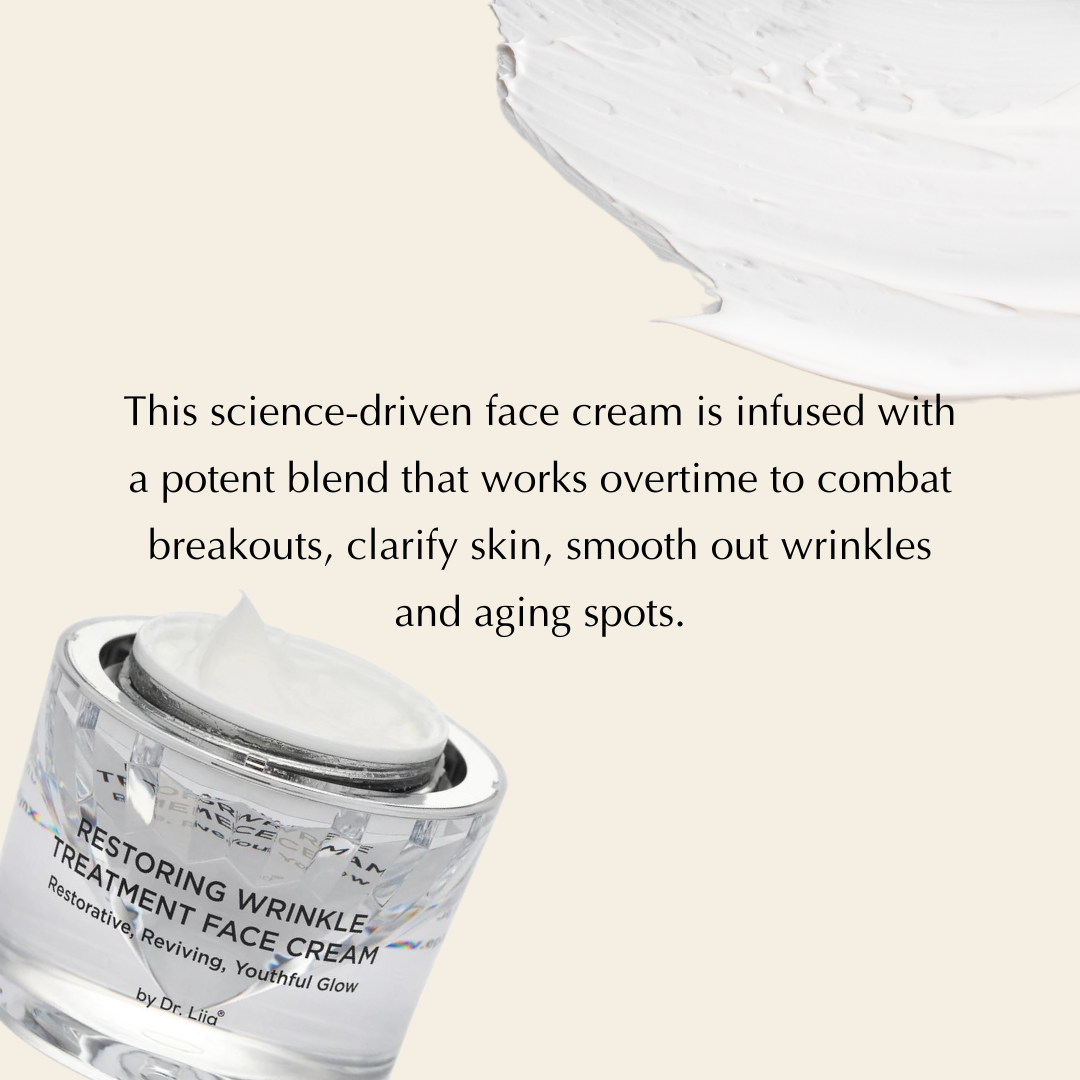 Restoring Wrinkle Treatment Face Cream – Vegan, Hypoallergenic, Gluten-Free Anti-Aging Formula by EpiLynx