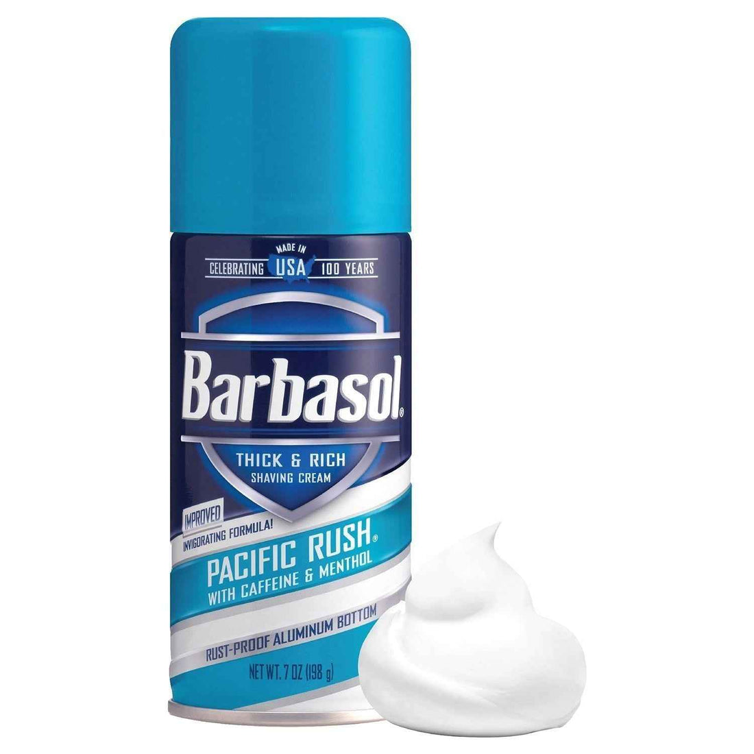 Barbasol - Pacific Rush with Caffeine and Menthol Thick &amp; Rich Shaving Cream - 7 oz