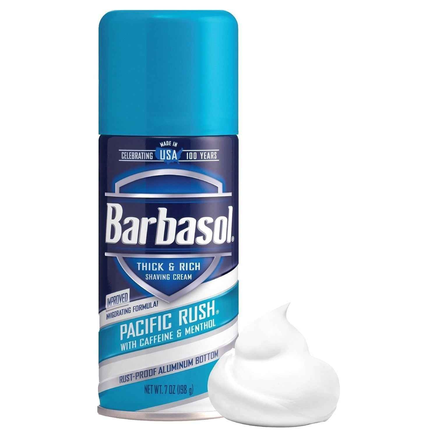 Barbasol - Pacific Rush with Caffeine and Menthol Thick &amp; Rich Shaving Cream - 7 oz