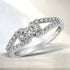 10K White Gold 1/2 Cttw Round Cut Diamond Three Stone Split Shank Band Ring (H-I Color, SI1-SI2 Clarity) - Size 6 by Bids.com