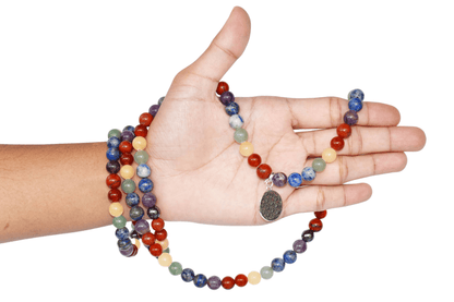 7 Chakra Beads Mala Bracelet, 108 Prayer Beads Necklace  DestGlow