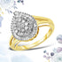 14K Yellow and White Gold 1.00 Cttw Round and Baguette-Cut Diamond Ballerina Cocktail Ring (H-I Color, SI2-I1 Clarity) by Bids.com