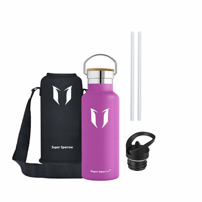 Insulated Stainless Steel Water Bottle - 17oz/500ml Double Wall Vacuum Flask