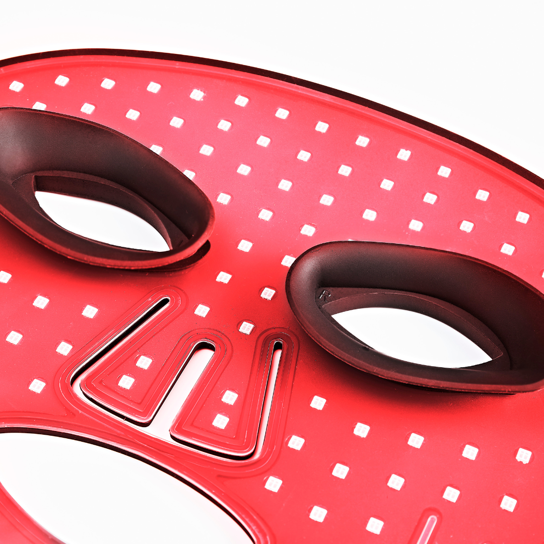 Eco Face proCLEAR LED Mask Jet Black - Red & Near Infrared Light Therapy for Anti-Aging - DestGlow