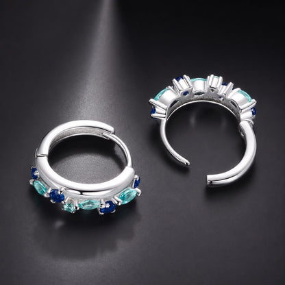 925 Sterling Silver Earrings with Pavé Setting and White Gold Plating for Women  DestGlow