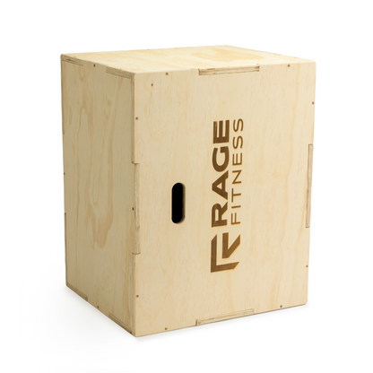 3-in-1 Wood Plyo Cube – Adjustable 20/24/30" Plyometric Box for Jumps, Step-Ups, and Strength Training – Heavy-Duty Poplar &amp; Eucalyptus Construction – Flat Pack with Easy Assembly