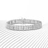 .925 Sterling Silver 1.00 Cttw Diamond Multi Row Heart Link Bracelet (H-I Color, I1-I2 Clarity) - 7.25" Inches by Bids.com