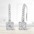 14K White 1/2 Cttw Round Diamond Halo Dangle Hook Earring - (H-I Color, SI2-I1 Clarity) by Bids.com