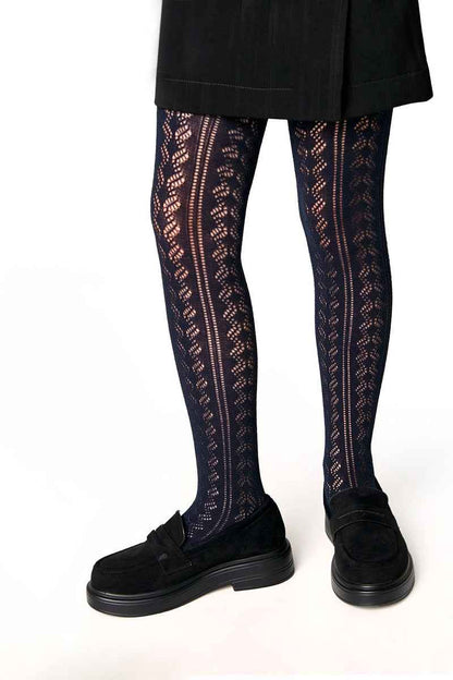 Conte-Kids Cotton Tights Miss 617 - Lace Pattern