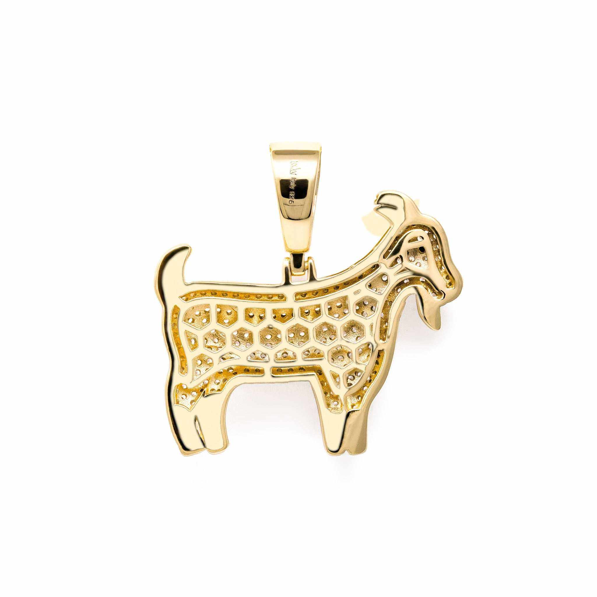 Iced GOAT Pendant 925 Sterling Silver - DestGlow