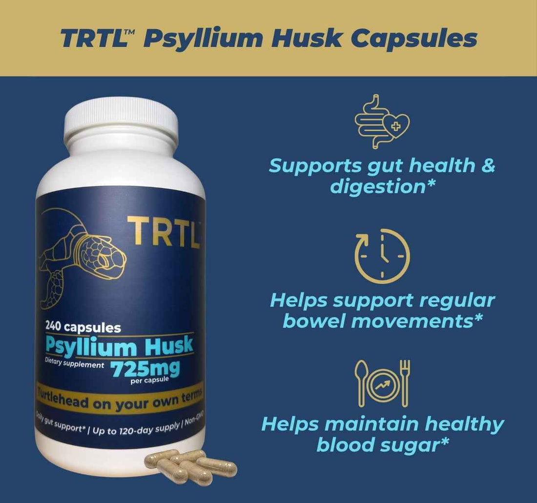 TRTL Psyllium Husk 725mg Capsules 120 Count