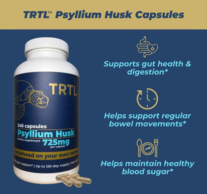 TRTL Psyllium Husk 725mg Capsules 120 Count