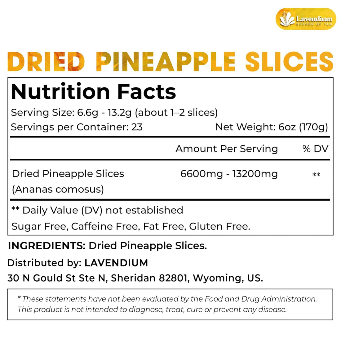 Dried Pineapple Slices 6oz – Premium Quality, Naturally Sweet &amp; Tangy by FreshDrinkUS - Natural and Premium Herbal Tea