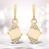 0.57 Carat Genuine Ethiopian Opal and White Diamond 14K Yellow Gold Earrings by Bids.com