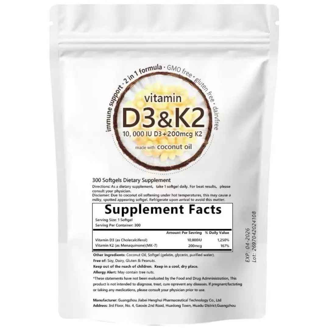 Vitamin D3 K2 Supplement Softgels