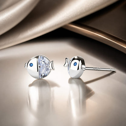925 Sterling Silver Earrings with Pavé Setting CZ, Size 0.6*0.7cm, for Women  DestGlow