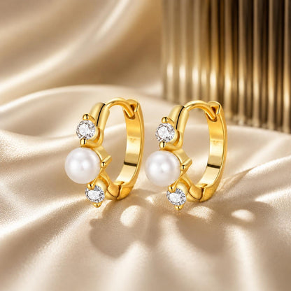 925 Sterling Silver Pavé CZ Gold Plated 1x0.5cm Earrings for Women  DestGlow