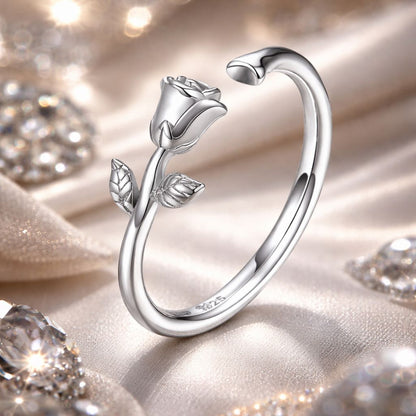 S925 Sterling Silver Plated Platinum Ring for Women by Bids.com