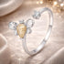 925 Sterling Silver White Gold Plated Jade Ring with CZ for Women  DestGlow