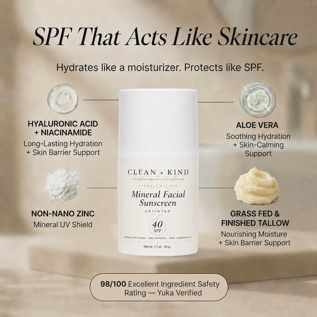 Daily Moisturizing Sunscreen – SPF 40 by Clean + Kind