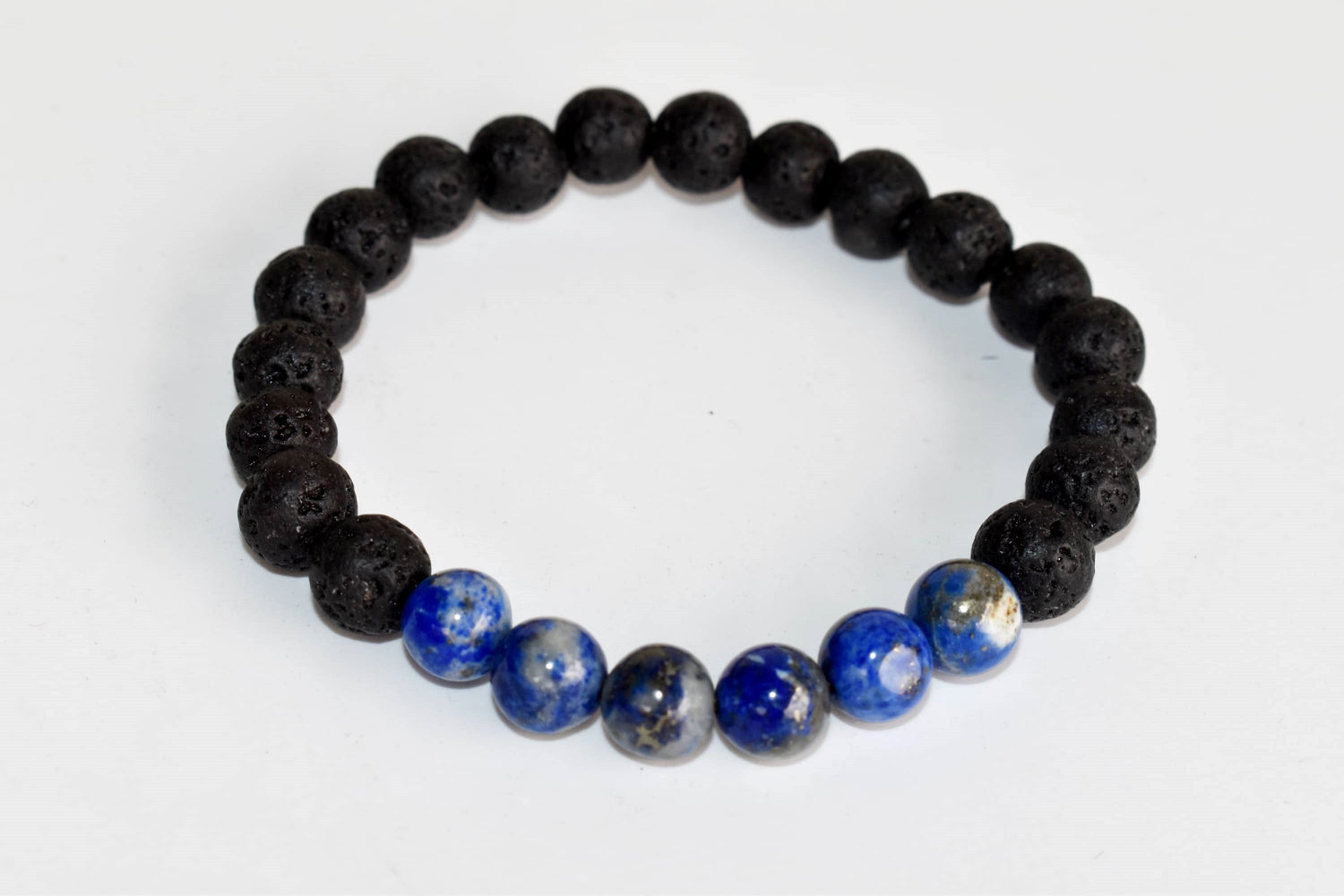 Lava Diffuser Bracelet, Lava with Lapis Lazuli Beads Diffuser Jewelry, Aromatherapy, Essential Oil Bracelet, Spiritual Gift, Yoga Gift for Her  DestGlow