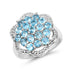 1.90 Carat Genuine Swiss Blue Topaz .925 Sterling Silver Ring by Bids.com