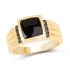 2.16 Carat Genuine Black Onyx and Black Diamond .925 Sterling Silver Ring by Bids.com