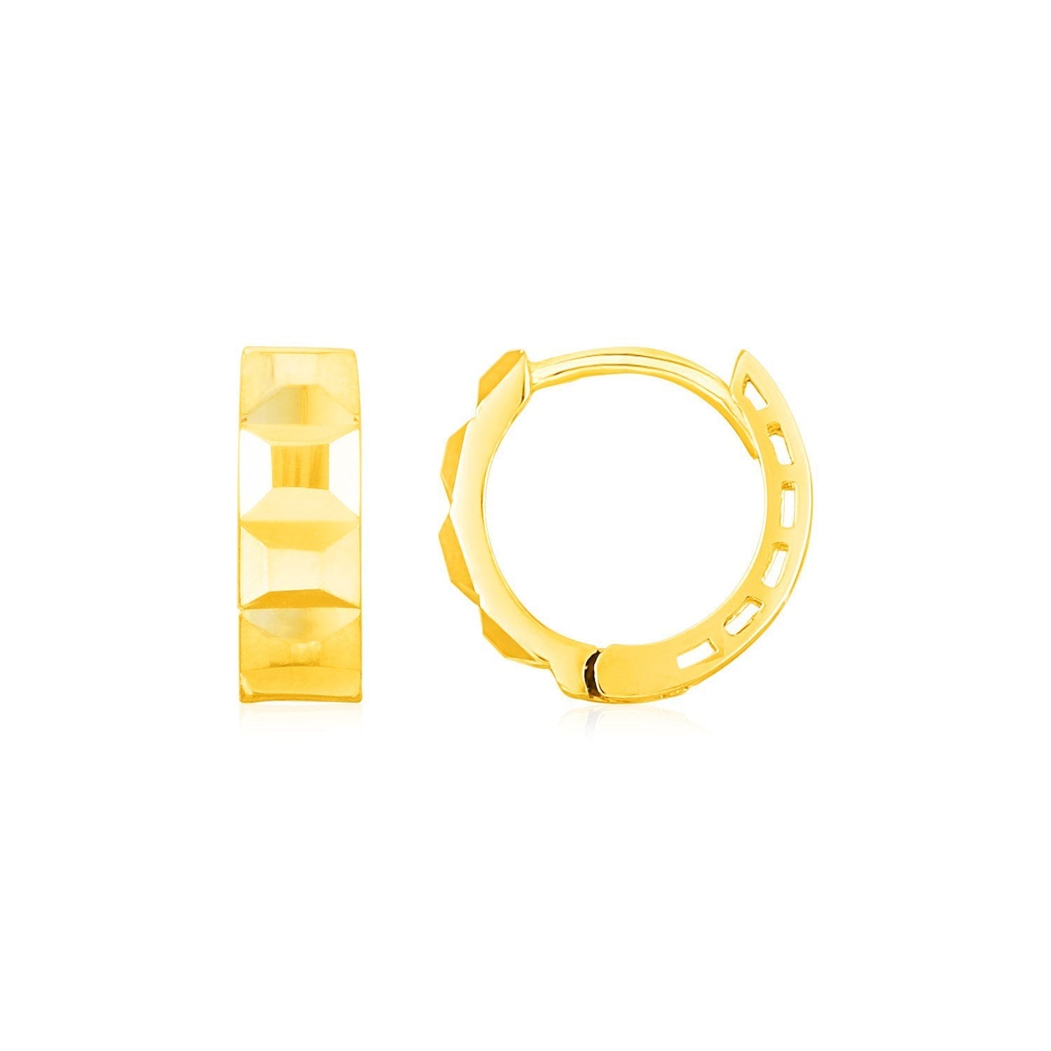 14K Yellow Gold J Hoop Earrings  DestGlow