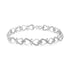 .925 Sterling Silver 1/3 Cttw Round-Cut Diamond Double Heart Infinity Link 7.25" Bracelet (H-I Color, I3 Clarity) by Bids.com