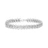 .925 Sterling Silver 1/4 cttw Round-Cut Diamond Double Row Wrapped S-Link Bracelet (I-J Color, I2-I3 Clarity) - Size 7.25" by Bids.com