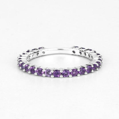 0.78 Carat Genuine Amethyst .925 Sterling Silver Ring  DestGlow