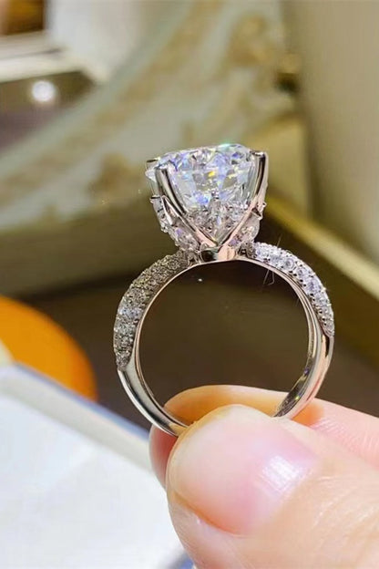 5 Carat Brilliant Round Cut Sparkala™ Platinum Over Pure Sterling Silver Ring by Sparkala