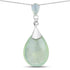 11.92 Carat Genuine Prehnite .925 Sterling Silver Pendant  DestGlow