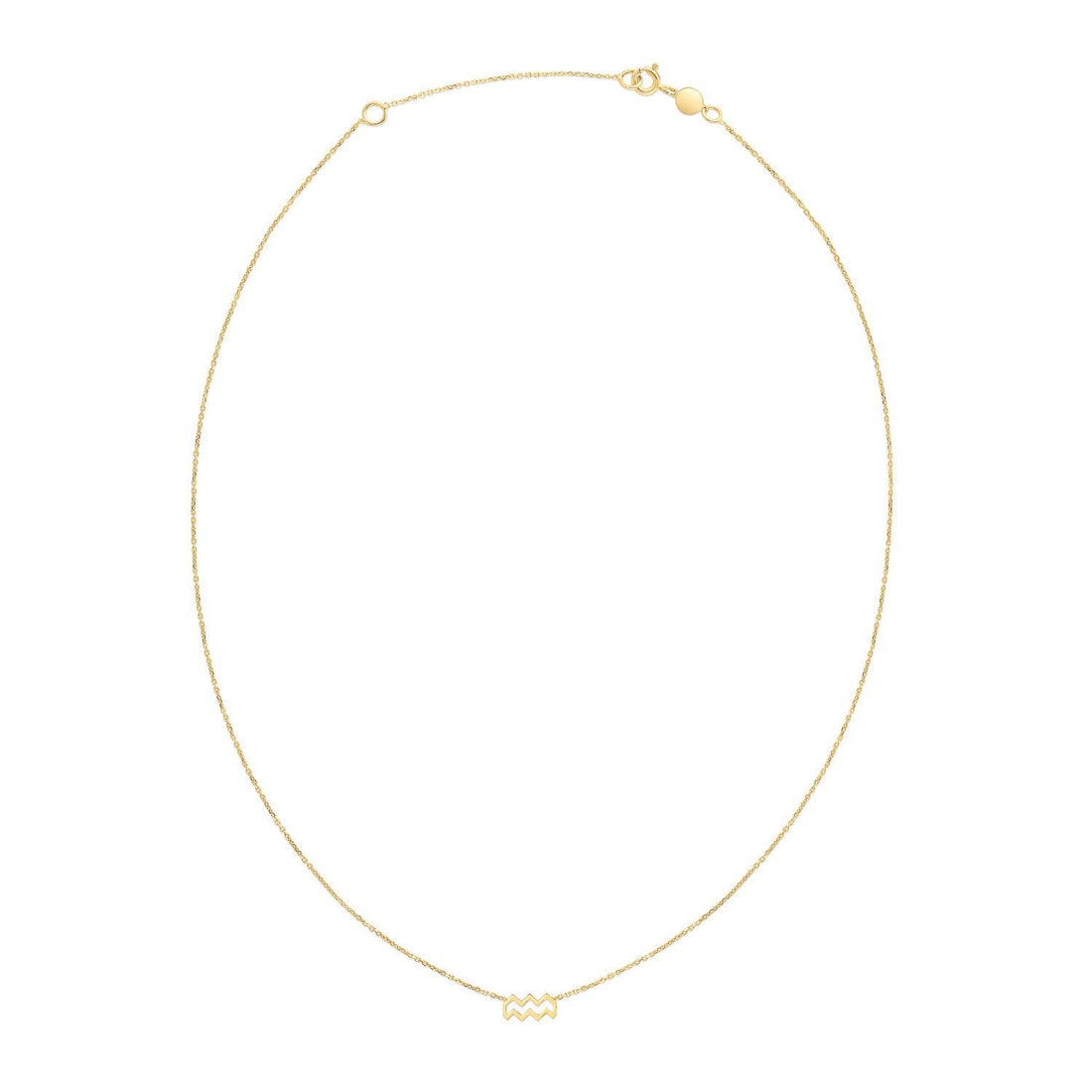 14K Yellow Gold Aquarius Necklace  DestGlow