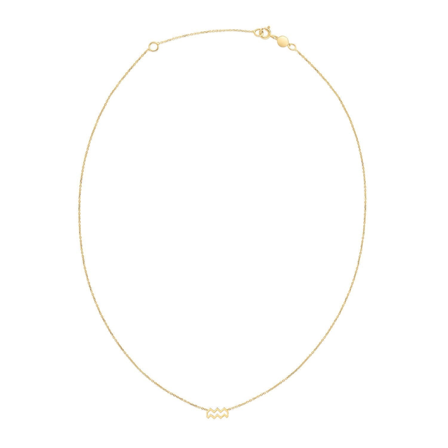 14K Yellow Gold Aquarius Necklace  DestGlow