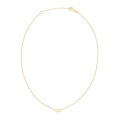 14K Yellow Gold Aquarius Necklace  DestGlow