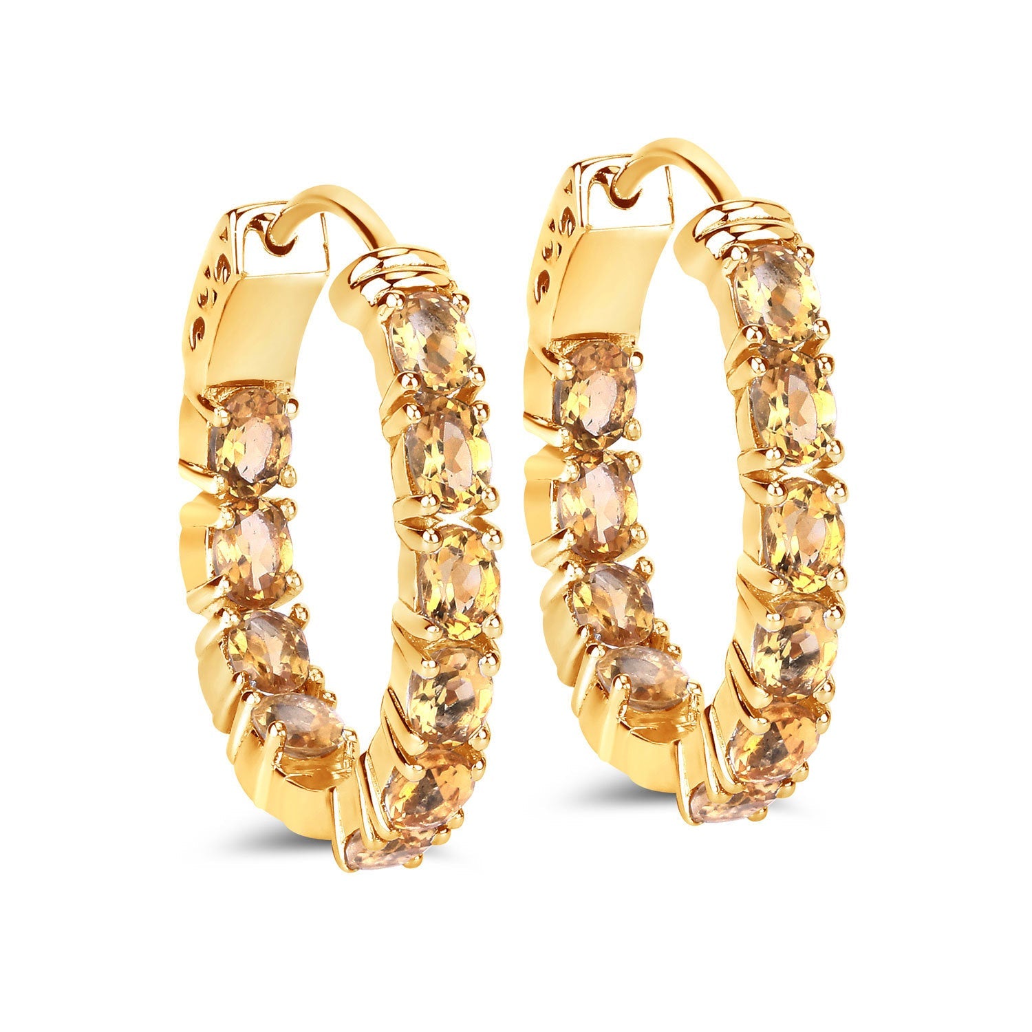 3.20 Carat Genuine Citrine .925 Sterling Silver Earrings by Bids.com