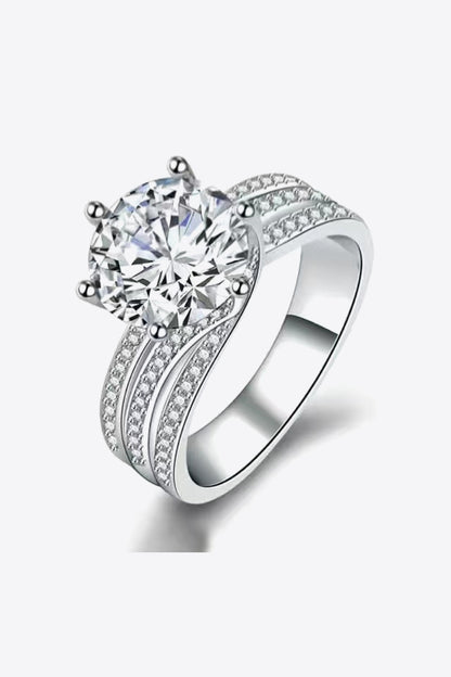 Adored 3 Carat Brilliant Round Cut Sparkala™ Three-Layer Ring by Sparkala