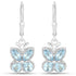 2.60 Carat Genuine Blue Topaz .925 Sterling Silver Earrings  DestGlow