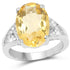 4.55 Carat Genuine Citrine and White Diamond .925 Sterling Silver Ring by Bids.com