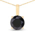 3.12 Carat Genuine Black Diamond 14K Yellow Gold Pendant  DestGlow