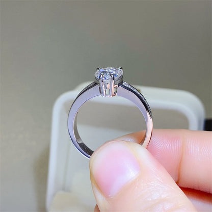 3 Carat Pear-Cut Sparkala™ Pure Sterling Silver Ring by Sparkala
