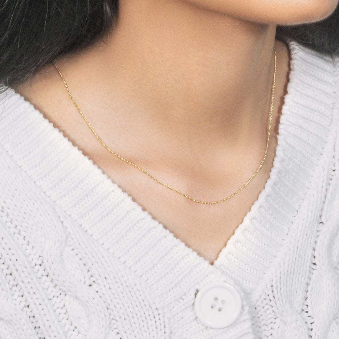 14k Yellow Gold Round Wheat Chain (0.60 mm)  DestGlow