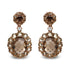 18K Rose Gold Diamond Accent and Lemon and Oval Smoky Color Quartz Gemstone Dangle Drop Earring (G-H Color, SI1-SI2 Clarity) by Bids.com