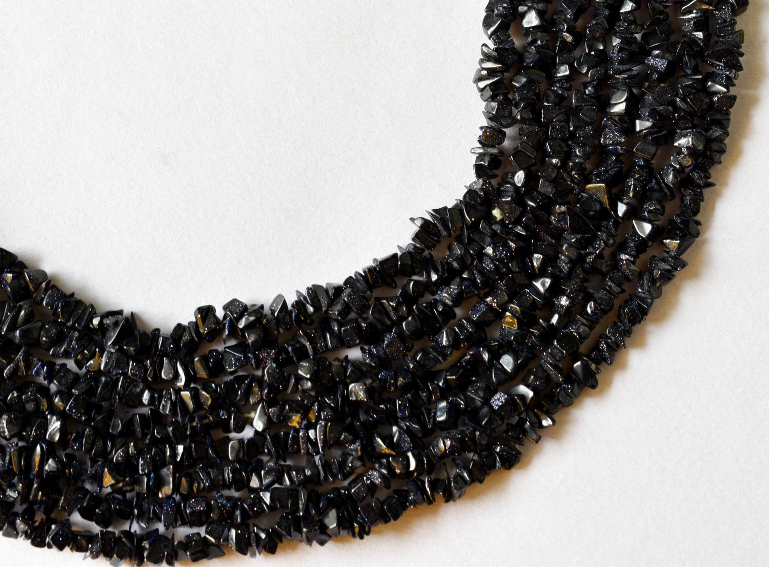 Uncut Blue Sandstone  Crystal Chip Beads Raw Gemstone Uncut Beads Necklace  DestGlow